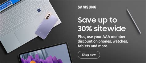 Samsung aaa discount. AAA members can access exclusive discounts on Samsung home appliances through their online account. Shop the online store to find deals on refrigerators, washers, dryers and more with up to 30% savings sitewide. 