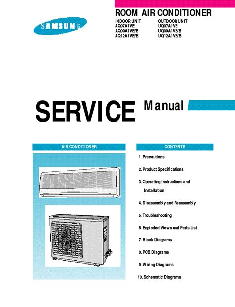 Samsung aq07a1ve uq07a1ve manuale di servizio del climatizzatore. - Il breve manuale delle previsioni sulla gestione del denaro dei mercati a termine e.