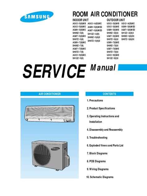 Samsung aqv09vban aqv12vban air conditioner service manual. - Cincinnati sub zero blanketrol ii service manual.