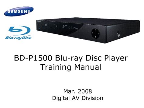 Samsung bd p1500 blu ray disc player service manual. - Holt spanish 2 pueblos y ciudades answers.