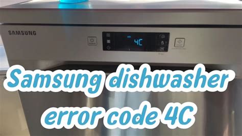 Samsung dishwasher 4c error. Things To Know About Samsung dishwasher 4c error. 