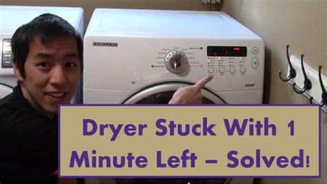 Samsung dryer stays on 1 minute. Oct 18, 2020 · Here is a list of possible issues when your dryer shutting off after a couple of minutes: Dryer Motor Overheating (Most Common) Faulty Door Latch Or Switch; Moisture Sensor Wires Came Off or Oxidized; Drum Belt Broke; Broken Idler Pulley or Tension Roller 