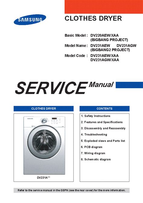 Samsung dv220aew manual de servicio guía de reparación. - Auditoria para prueba de fraude manual de soluciones bancarias.