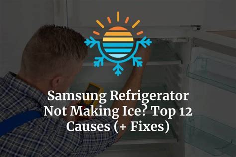 Samsung freezer not making ice. One common reason for a Samsung freezer not making ice is if the ice maker has been accidentally turned off. Check the control panel or user manual to ensure that the ice maker is switched on. 2. Jammed or Frozen Ice Bucket. A jammed or frozen ice bucket can also prevent the ice maker from producing ice. 