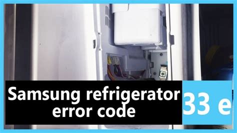The 33e error code indicates an issue with the evaporator fan motor in your Samsung refrigerator. What can I do to fix the 33e error code? Check for any obstructions blocking the evaporator fan motor. Make sure the fan blades can move freely and that the electrical wiring and connection is secure.. 