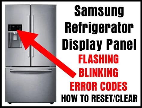 Samsung fridge flashing 33 e after power outage. How to reset your Refrigerator after a Power Outage or you just unplugged it for some reason. Model # RF 265AABP French Door with a bottom freezer 