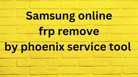 Samsung frp remove by imei.  The Phoenix Service Tool is a powerful, multi-purp...