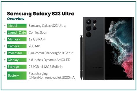 Samsung galaxy s23 ultra specs. Feb 1, 2023 · The display sizes of the Samsung Galaxy S23, S23+ and S23 Ultra are the same as the Galaxy S22, S22 Plus and S22 Ultra, respectively. The Samsung Galaxy S23 has a 6.1-inch display, while the S23 ... 