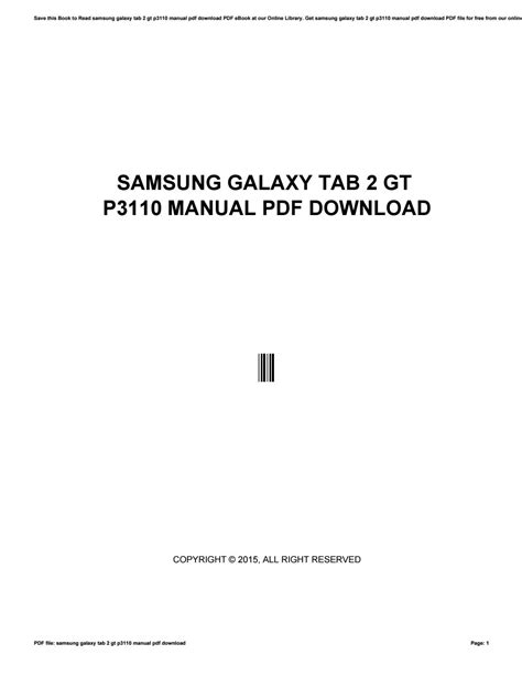 Samsung galaxy tab 2 gt p3110 service manual repair guide. - Krise in der erwerbstätigkeit ein bibliothekar über hilfe für arbeitssuchende.