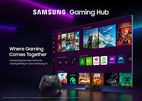 Samsung game hub. Samsung launched a new Samsung Gaming Hub feature for its Smart TV and Smart Monitor products, allowing Samsung users to stream video games without a gaming console or gaming PC. According to its official statement, the Samsung Gaming Hub acts as a game streaming discovery platform, where users can rely on existing accessories … 