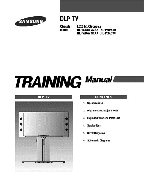 Samsung hl p5685w hl p5085w dlp tv service manual. - Manuale d'uso della macchina per cucire mercedes.