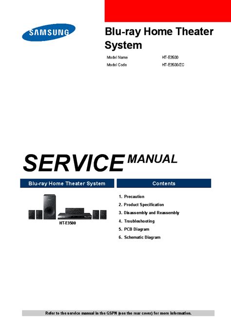 Samsung ht e350 service manual repair guide. - Manuale d'uso mini escavatore bobcat 323.