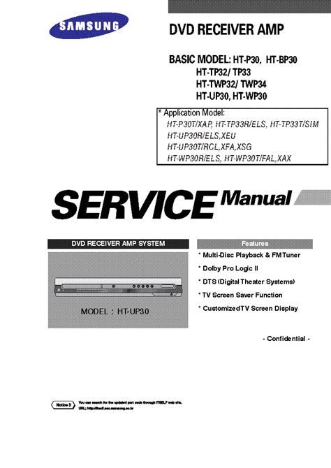 Samsung ht twp32 service manual repair guide. - Sharp x180 copier repair service manual.