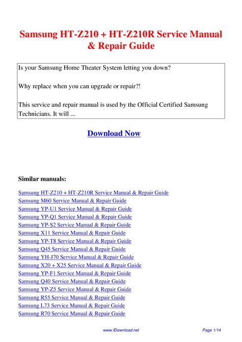 Samsung ht z210 ht z210r service manual repair guide. - 1987 chevy s10 engine repair manual 39180.