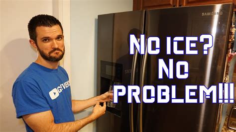 Samsung ice maker not making ice. If the ice maker appears to not be making any or enough ice, low water pressure or a faulty water filter may be to blame. When the ice maker makes small, cloudy, or clumped ice, it could be something as simple as a dirty … 