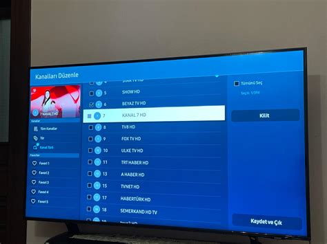 Samsung kanal listesi düzenleme 