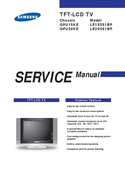 Samsung le20s51bp service manual repair guide. - 2005 2010 triumph sprint st 1050 motorcycle workshop service manual.
