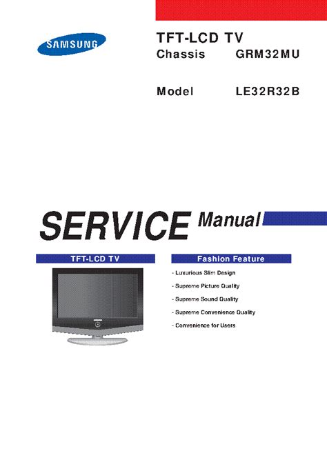 Samsung le32r32b manuale di servizio tv. - Health herald digital therapy user manual.