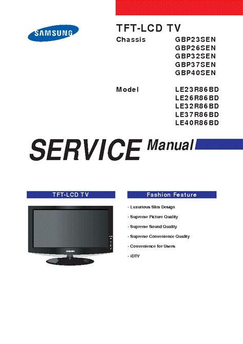 Samsung le40r86bd tv service manual download. - 2001 chrysler pt cruiser manuale di riparazione.