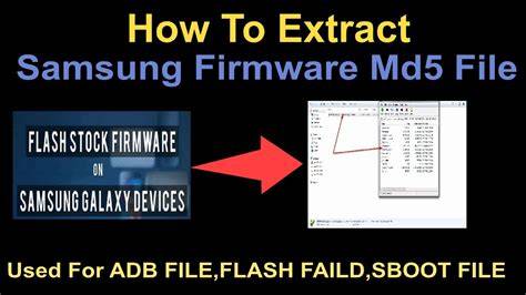 Samsung md5 file extract.  These instructions are specific to the Samsung Galaxy...