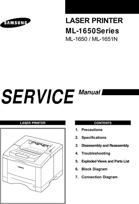 Samsung ml serie 1650 ml 1650 ml 1651n manuale di riparazione per stampante laser. - Solution manual advanced microeconomic theory jehle reny.