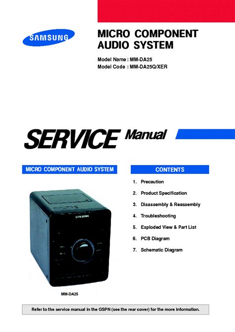Samsung mm da25 micro component audio system service manual. - Atlas ocap 5 device remote control manual.