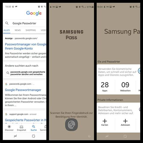 Samsung pass passwörter übertragen