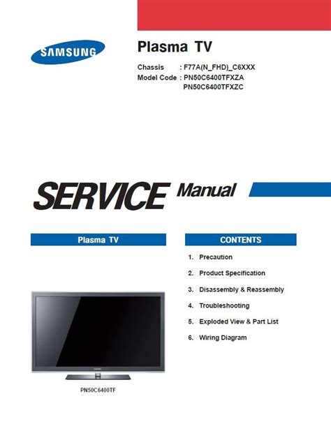 Samsung pn50c6400 pn50c6400tf service manual and repair guide. - Spring 2014 semester final study guide answers.