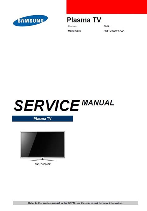 Samsung pn51d8000 pn51d8000ff service handbuch und reparaturanleitung. - Bridgestone motorcycles 350 gtr gto repair service manual.