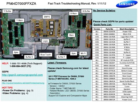 Samsung pn64d7000 pn64d7000ff pn64d7000ffxza service manual. - Is ford fusion engine belt diagram.