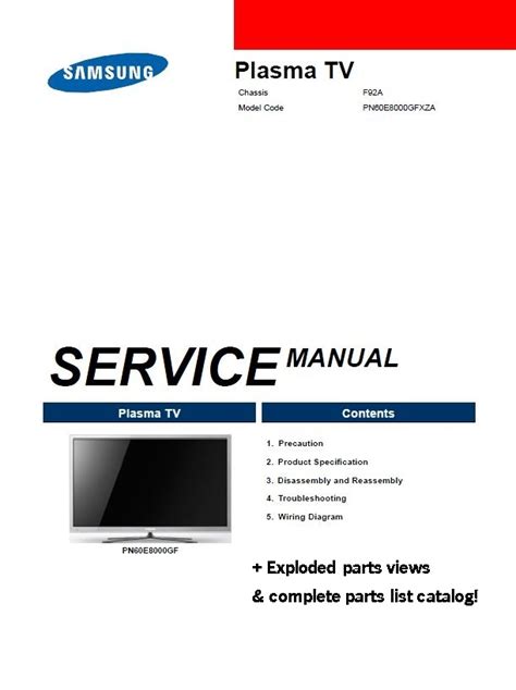 Samsung pn64e8000 pn64e8000gf service manual and repair guide. - Ihi deck crane manual for ships.