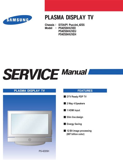 Samsung ps 42s5h ps42s5hx xec plasma tv service manual. - Bmw r1200c year 2004 workshop service repair manual.