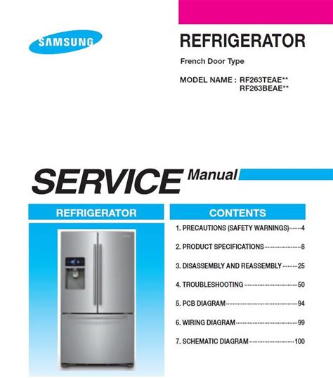 Samsung rf263teae rf263beae refrigerator service manual. - Seis grados de separacion / six degrees.
