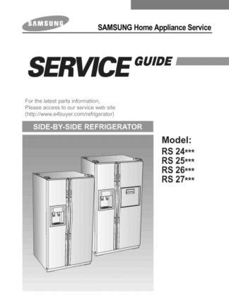 Samsung rs2578ww rs2578bb rs2578sh service manual repair guide. - Historia de la tracción vapor en españa.
