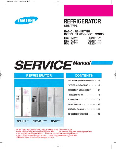 Samsung rsh1dtmh refrigerator service manual download. - Manuale gratuito del sistema di acqua salata intex.