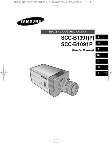 Samsung scc b1391 b1391p guida alla riparazione manuale di servizio. - Manual de usuario de la máquina de coser pfaff 4240.