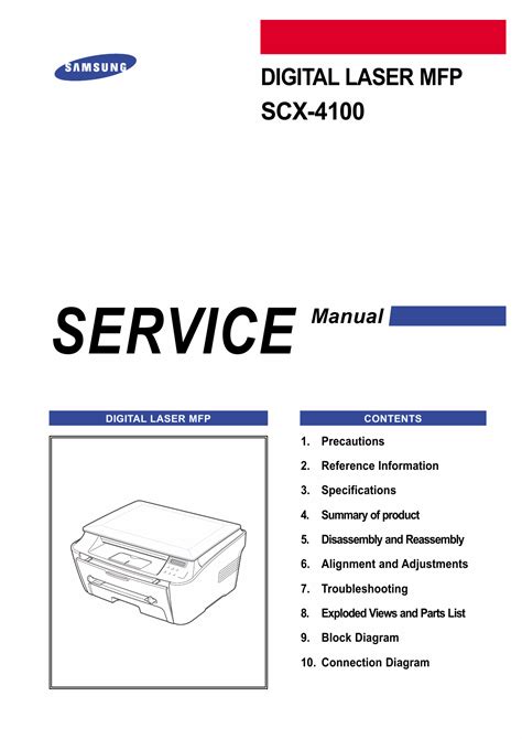 Samsung scx 4100 service manual repair guide. - Sharp ar m350 ar m450 manuale di riparazione per stampante laser.