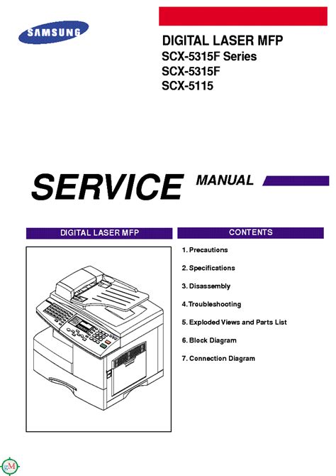 Samsung scx 5315f scx 5115 digital laser mfp manual de servicio. - Sagrado e o profano em morte e vida severina, o.