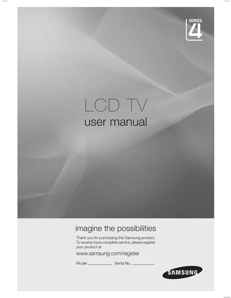 Samsung series 4 lcd tv user manual. - El arte de meditar (improve, enter).