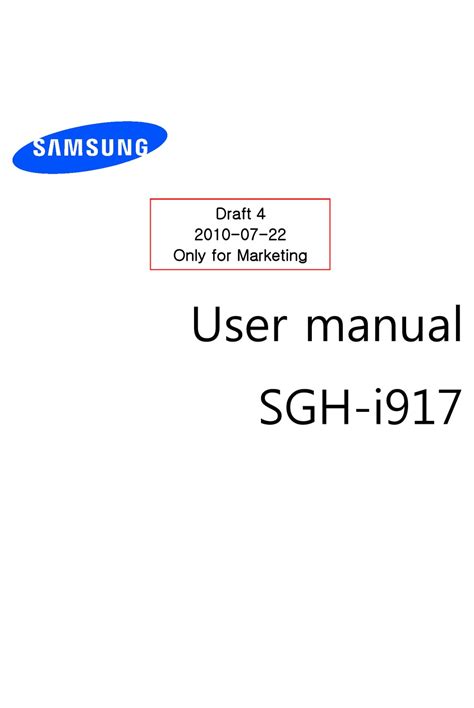 Samsung sgh i917 manual de usuario. - 2001 manuale di servizio di toyota tacoma.