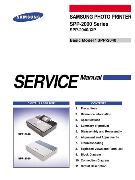 Samsung spp 2040 service manual repair guide. - The complete guide to working for yourself everything the self.
