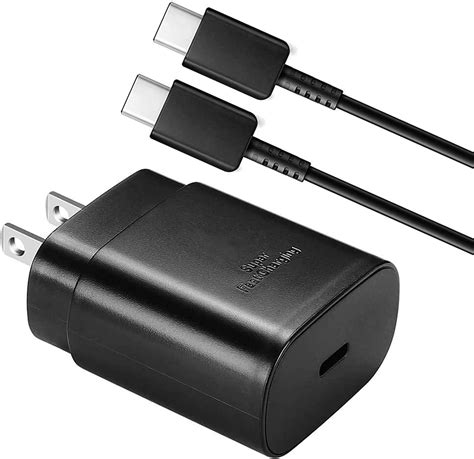 Samsung super fast charger. SAMSUNG 25W Wall Charger Power Adapter with Cable, Super Fast Charging, Compact Design, Compatible with Galaxy and USB Type C Devices, Black 4.7 out of 5 stars 1,642 4 offers from $32.56 