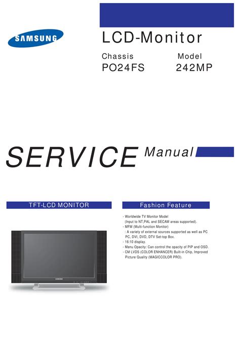 Samsung syncmaster 242mp guida di riparazione manuale di servizio. - Islands in the stream by ernest hemingway summary study guide.