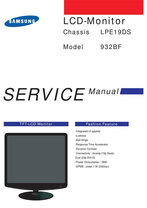 Samsung syncmaster 932bf service manual repair guide. - Guida per l'utente per la riparazione di zeiss.