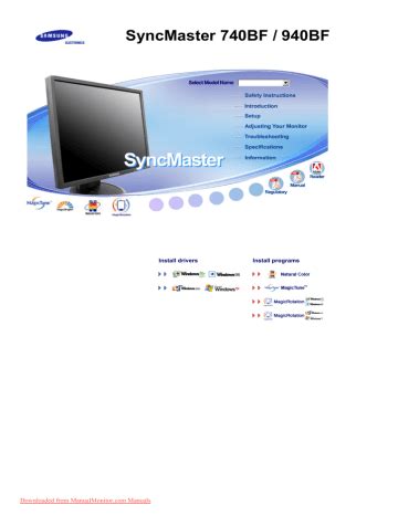 Samsung syncmaster 940bf service manual repair guide. - Pajero service manual 2010 ns nt.