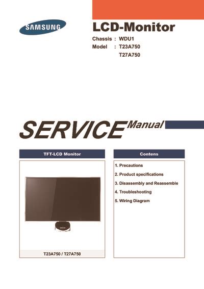 Samsung syncmaster t23a750 t27a750 service manual repair guide. - Lg lfxs27566s service manual repair guide.