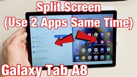 Samsung tab a split screen.  When I enter split-screen mode (two apps side by side), touching/dr...