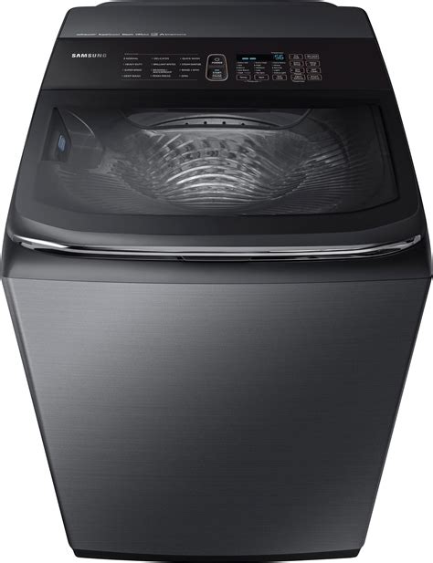 Samsung top loading washing machine. WA50R5200AW/US. 4.3 (999 ) Save $150 with the purchase a Washer and Dryer. Offer valid until March 13, 2024. Large 5.8 Cu.Ft. Capacity. EZ Access Design for effortless loading and unloading. Active WaterJetTM. Click to see product dimensions. 