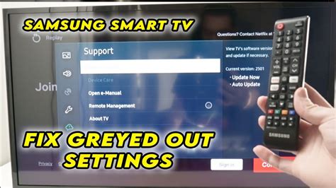 Samsung tv settings grayed out.  How to fix the unavailable grayed out...