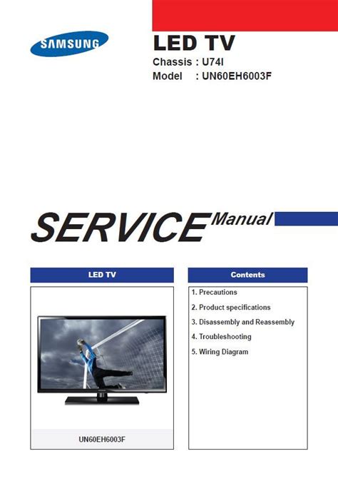 Samsung un40eh5000 un40eh5000f manual de servicio y guía de reparación. - Mustang skid steer electrical service manual.